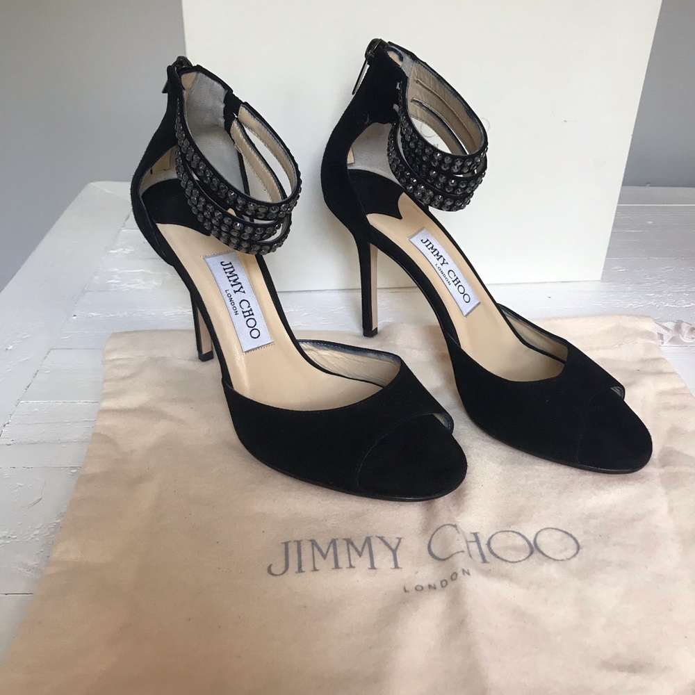 Jimmy Choo never worn black velvet heels